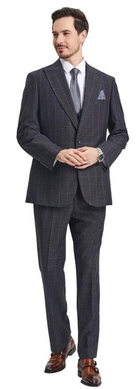 Stacy Adam’s modern fit suit (SK12)(3 Colors)