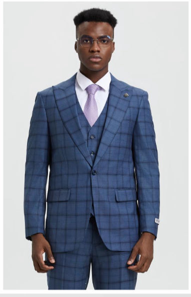 Stacy Adam’s modern fit suit (SK10)(2 Colors)